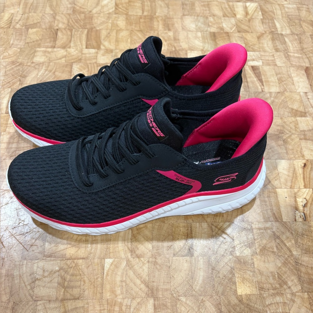 Women’s Black and Pink Athletic Sneakers